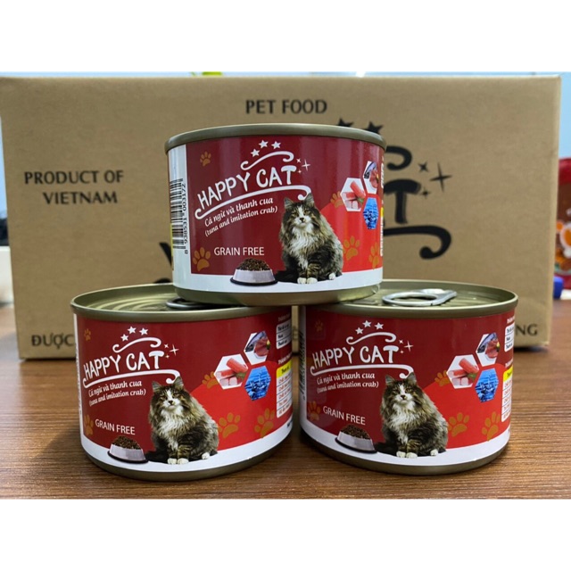 Combo 10 hộp pate mèo happy cat 160g