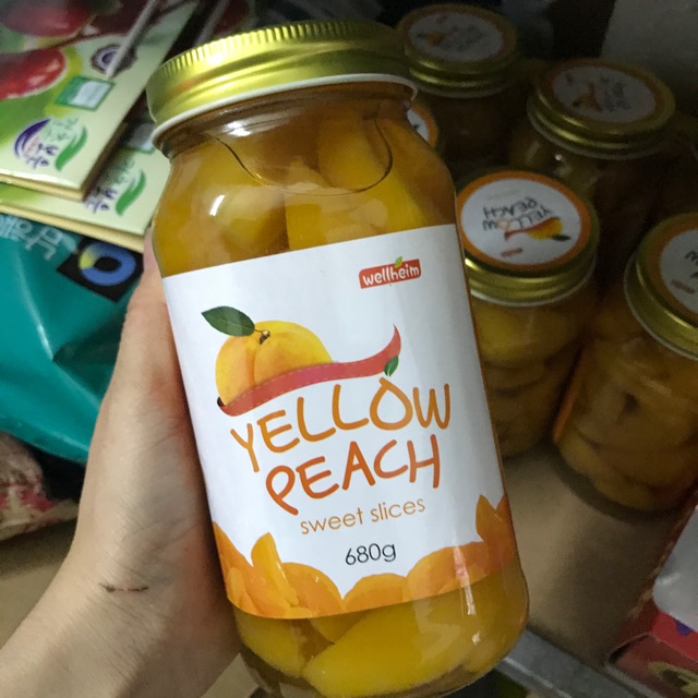 Giảm giá sốc đào ngâm hàn quốc 680g làm trà đào cam sả