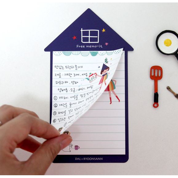 Tập giấy note ghi chú hình ngôi nhà dễ thương