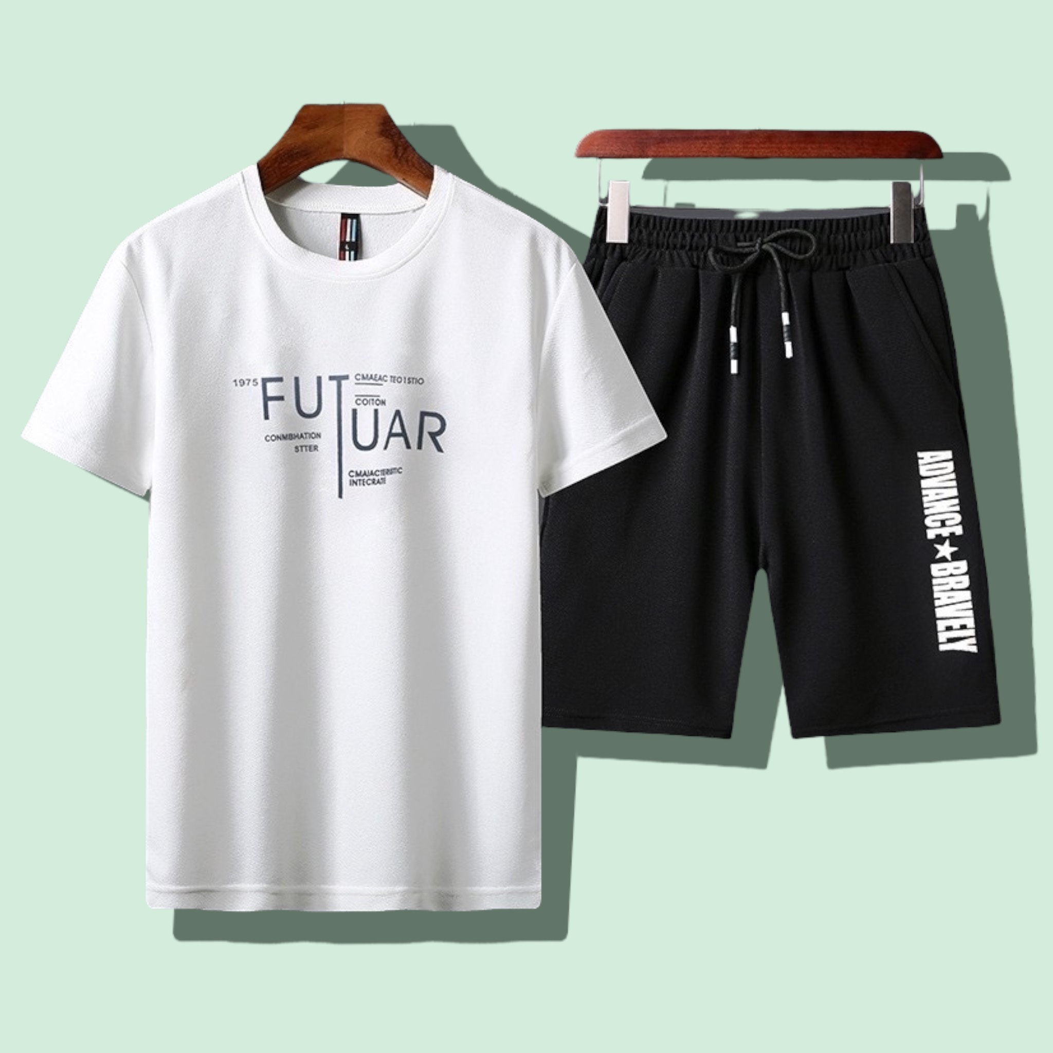 Quần áo thể thao nam ❤️ Đồ tập gym nam mẫu in chữ Fulua hai màu đen trắng cực đẹp