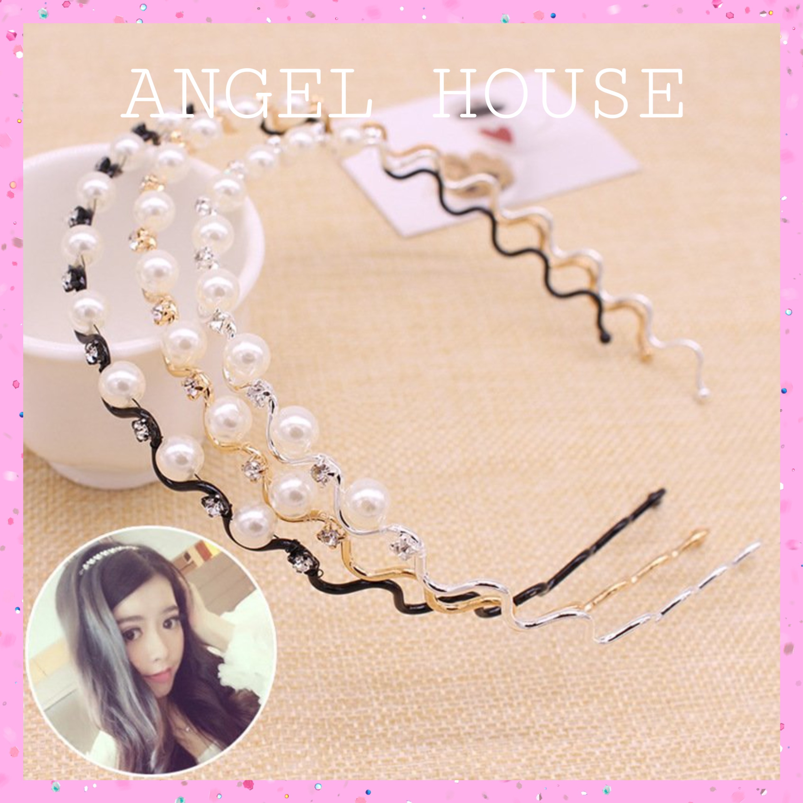 Cài tóc đính ngọc trai nhân tạo siêu xinh angel.house