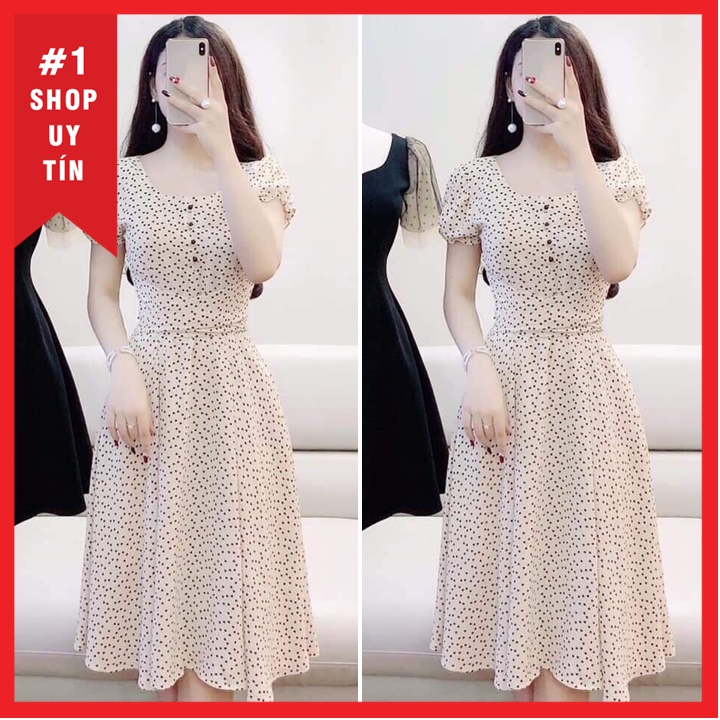 [HCM]ĐẦM CHẤM BI NHÍ NỮ TÍNH B324   | đầm đẹp | đầm dự tiệc | đầm công sở | dam dep  |  đầm xòe | đầm ren | đầm dạ hội