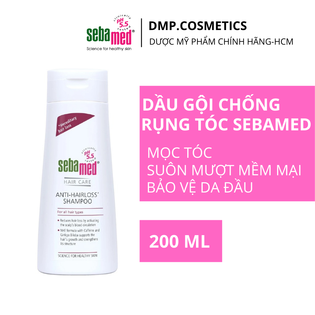Dầu gội mọc tóc, ngăn ngừa rụng tóc Sebamed Hair Care Anti-Hairloss Shampoo pH5.5 (200ml)
