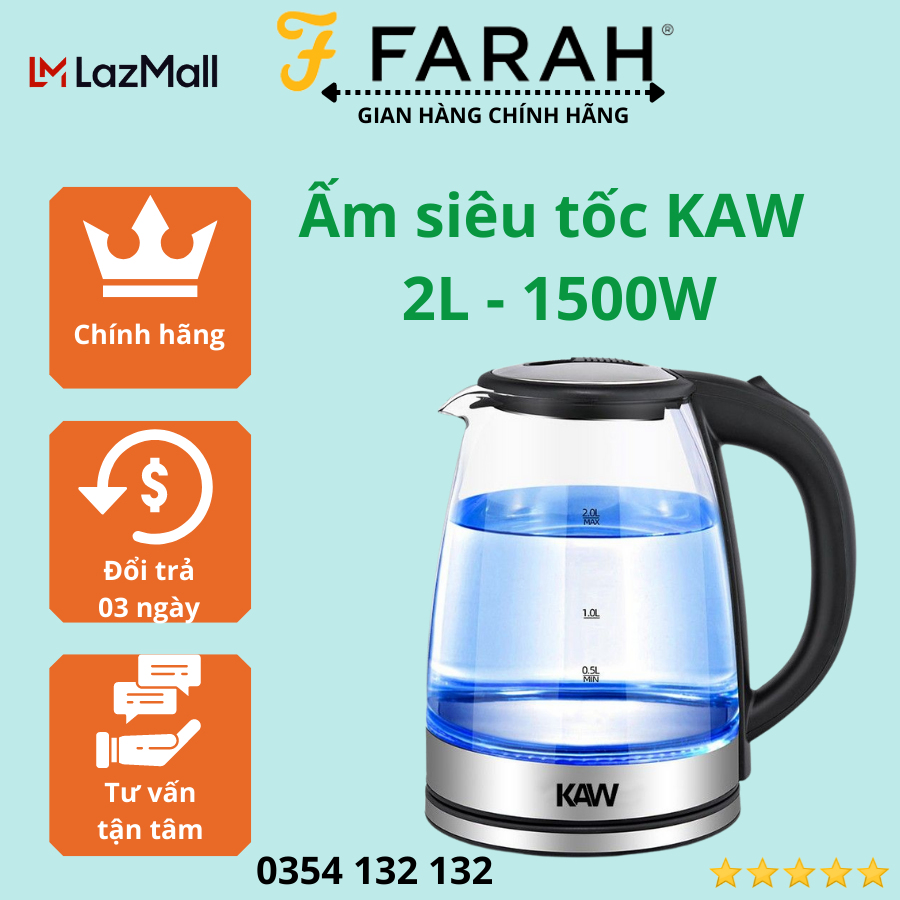 Ấm điện đun nước lock&lock bằng thủy tinh 1.8 l 1850w, ấm nước, bình đun siêu tốc giá rẻ, bình đun siêu tốc kaw 2l, an toàn, chịu va đập cao, công suất 1800w, bảo hành toàn quốc