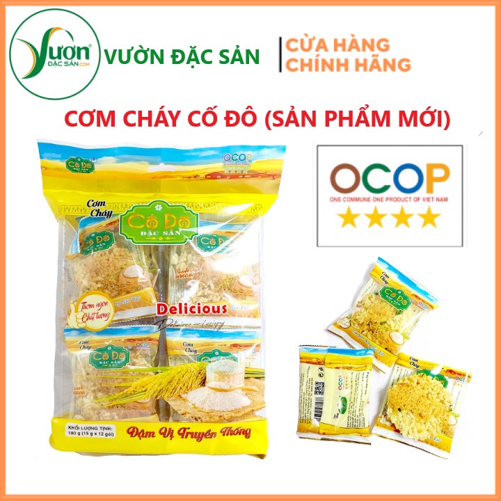 Cơm cháy Cố Đô - Cơm cháy chà bông 90g quà biếu cơm cháy ruốc hành đặc sản Ninh Bình