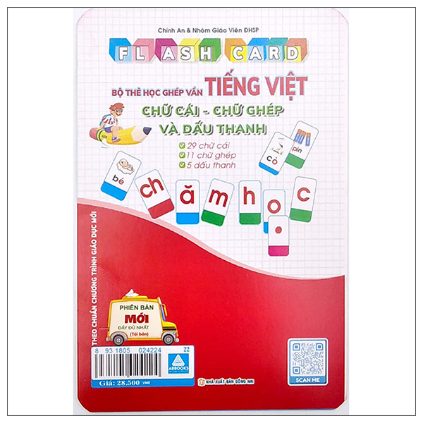 Fahasa - Flashcard - Bộ Thẻ Học Ghép Vần Tiếng Việt - Chữ Cái