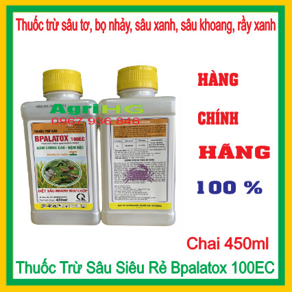 Thuốc trừ sâu Bpalatox 100EC- chai 450ml Trừ sâu khoang, sâu đục thẫn cuốn lá. bọ trĩ, bọ xít. ( Vật Tư Nông Nghiệp AgriHG