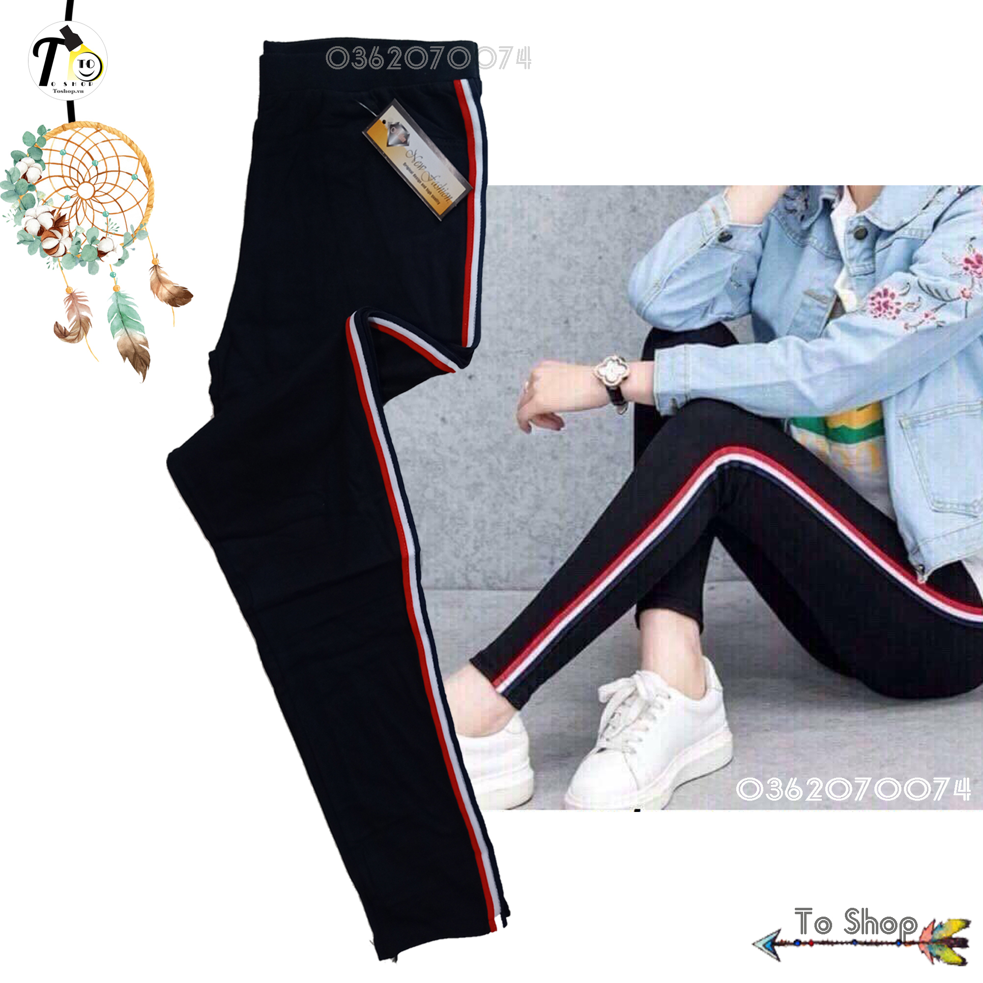 Quần legging nữ - thun nữ ôm body viền Td nổi bậc