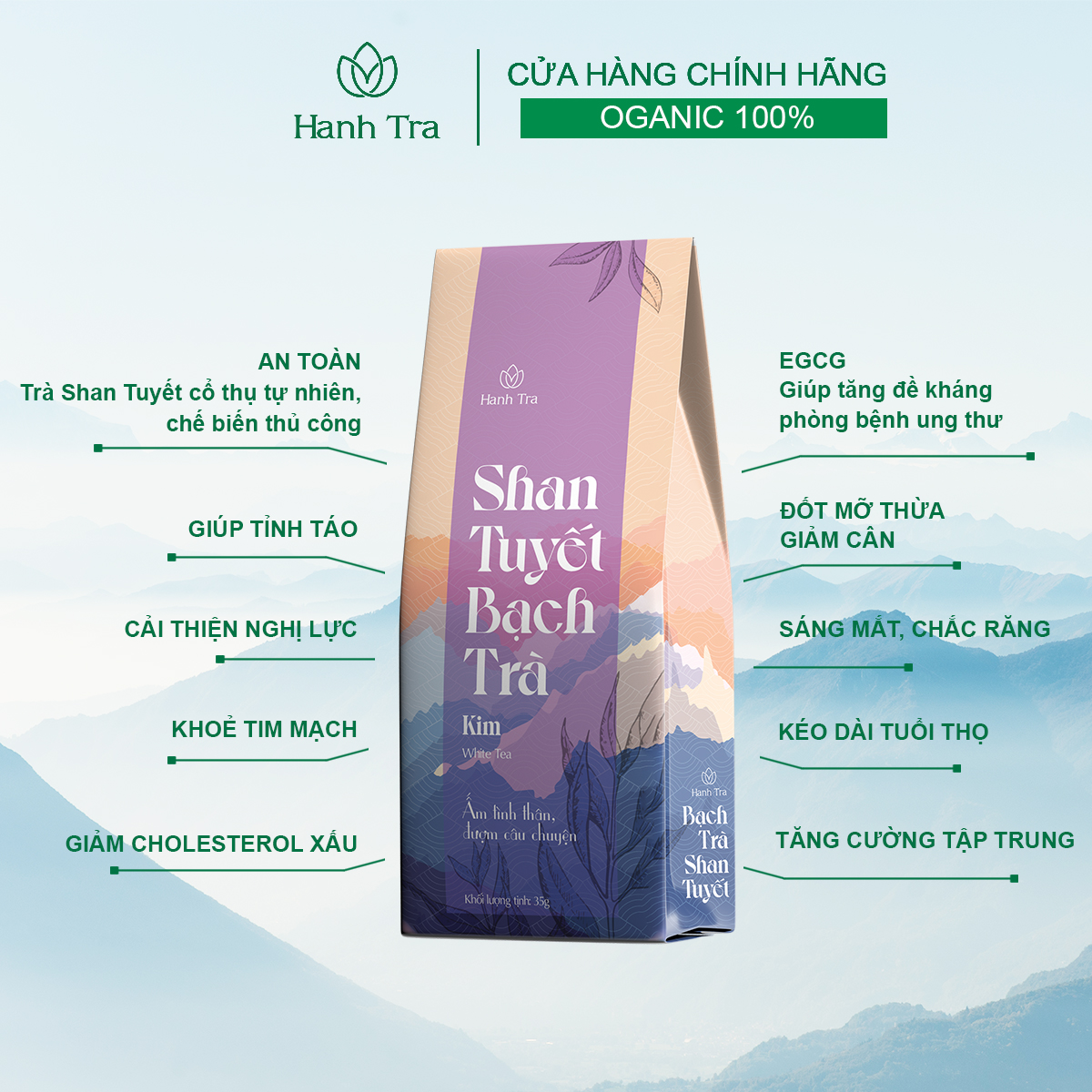 Trà Shan Tuyết Cổ Thụ Hà Giang Bạch Trà Kim 35g Trà Thơm Ngon Cao Cấp Ngọt Hậu Sâu Lắng Trà Shang Tuyết Tốt Cho Sức Khoẻ Trà Đặc Sản Việt Nam Chè San Tuyết  Silver Needle Tea