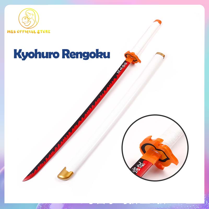 Mô hình kiếm gỗ 104CM Tanjiro Zenitsu rengoku Mô hình kiếm Đạo cụ Cosplay kiếm gỗ