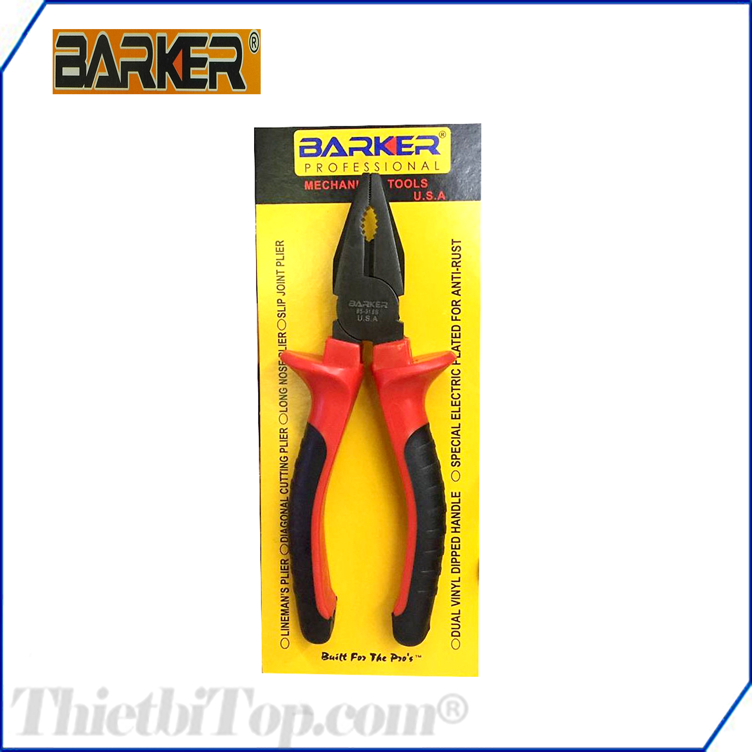Kìm điện 7 đen đỏ barker 38-132