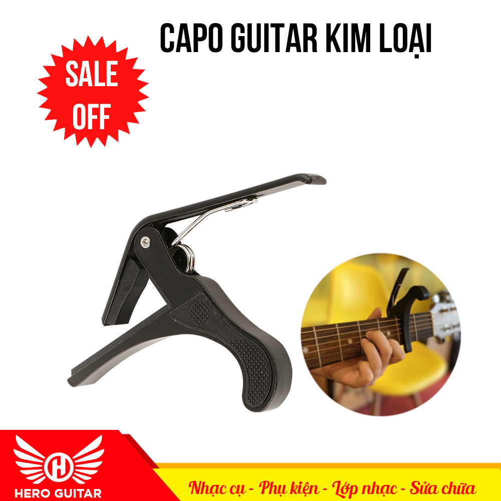 [HCM]Capo guitar Kim loại - Capo nâng tone cho Guitar Acoustic (màu đen)
