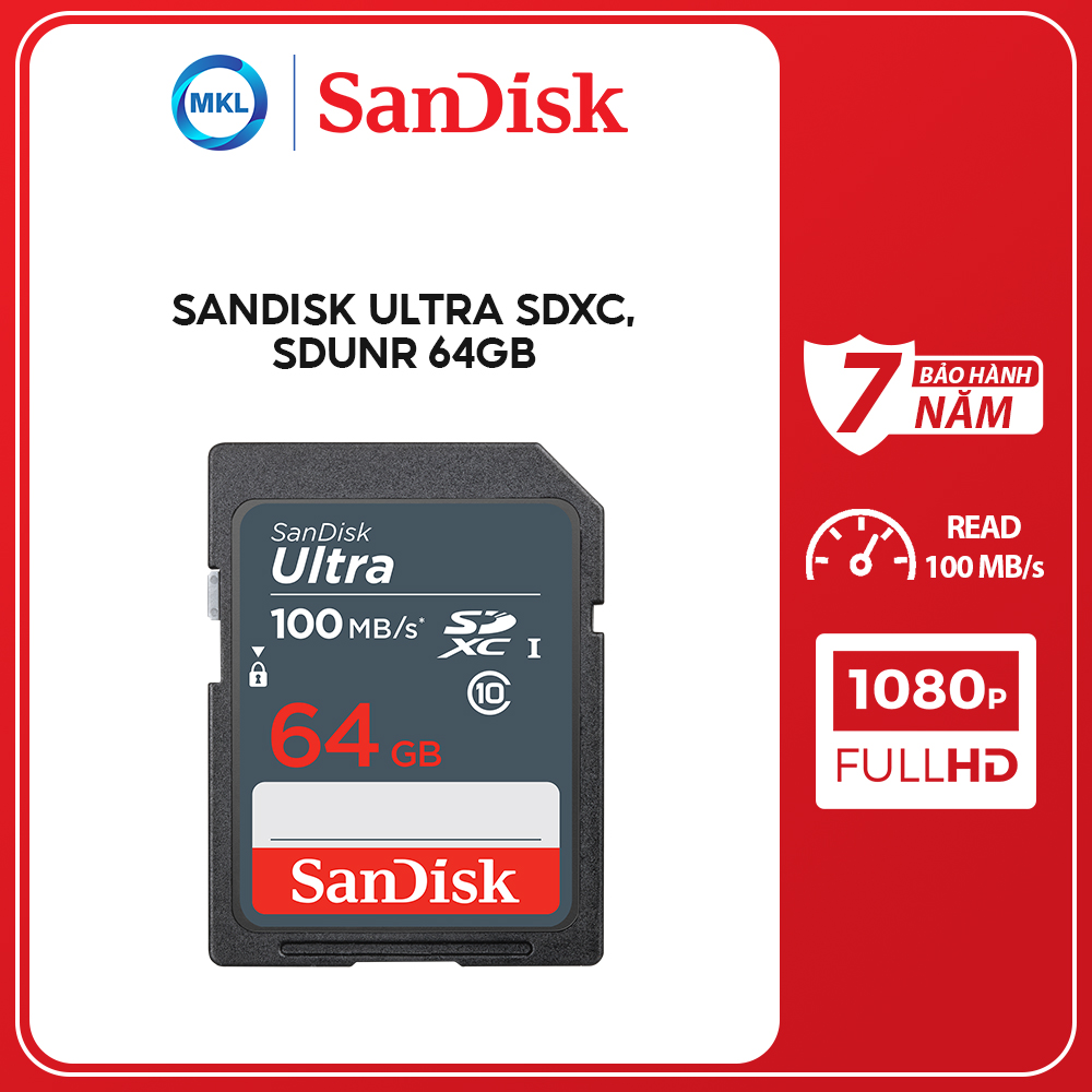 Thẻ nhớ SanDisk Extreme Pro SDXC, SDXXU 64GB, V30, U3, C10, UHS-I, 200MB/s R, 90MB/s W, 4x6, Lifetime Limited