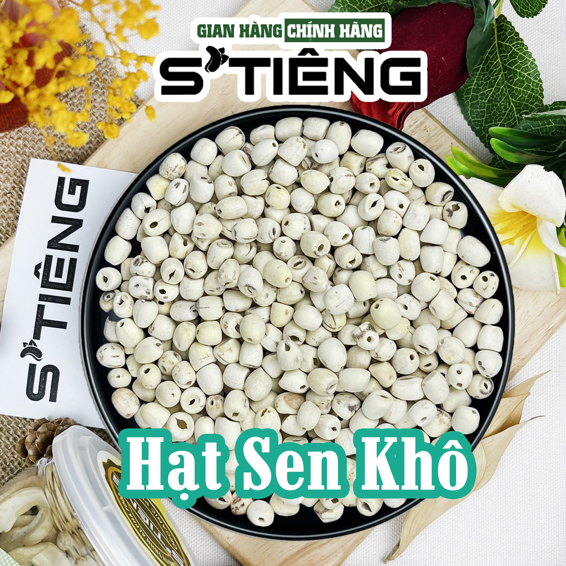 Hạt sen sấy khô sống chế biến món ăn stiêng