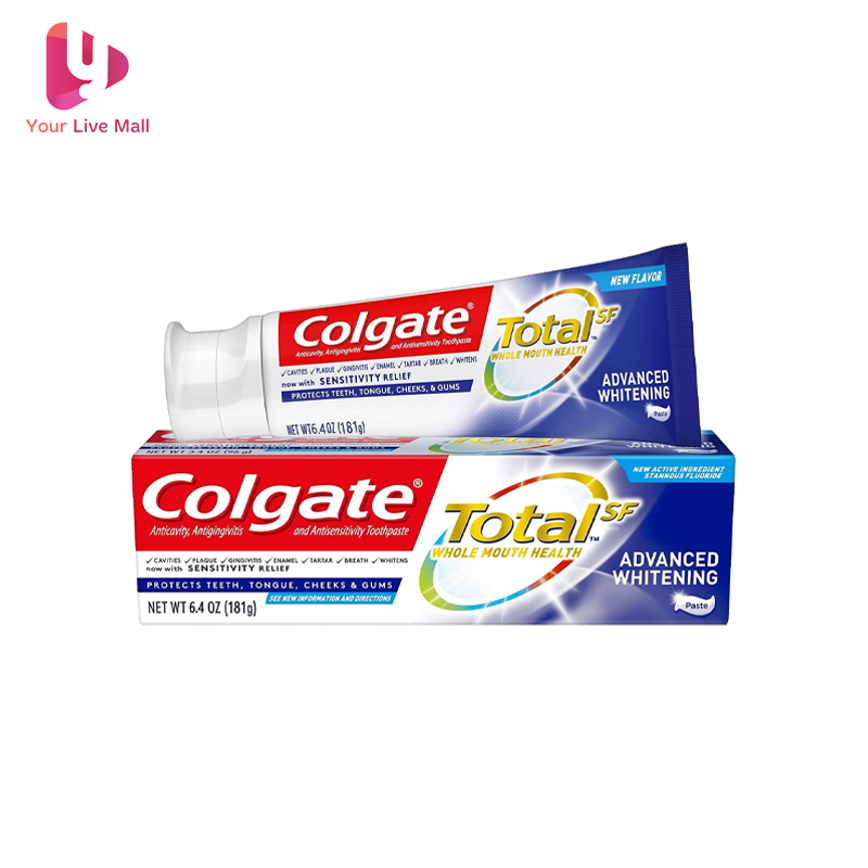 Kem đánh răng colgate total sf advanced whitening 181g - mỹ date 09.2024