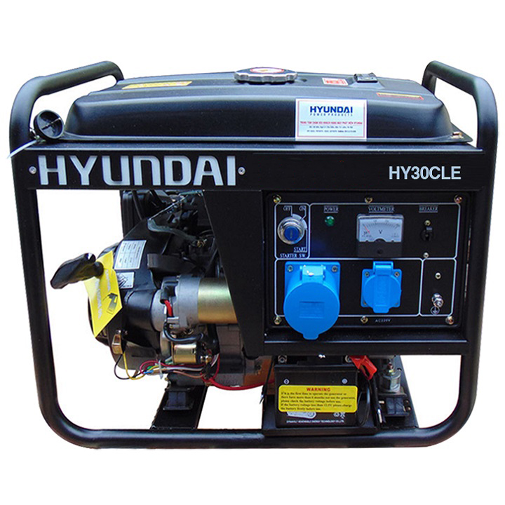 Máy phát điện hyundai chạy xăng 2.5kva-2.8kva hy30cle