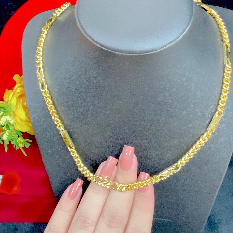 Dây chuyền nam chữ N mạ vàng 24k