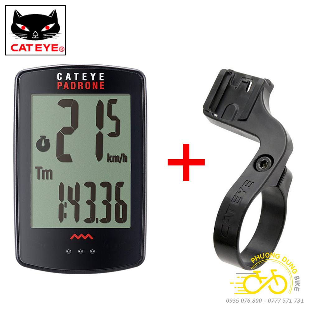 Đồng hồ đo tốc độ xe đạp không dây CATEYE PADRONE CC-PA100W