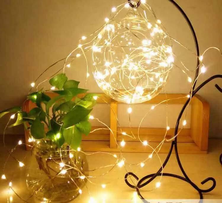 (Tặng kèm 2pin) Dây đèn led đom đóm dài 1m, 3m, 5m trang trí nhà cửa, đèn led trang trí noel, trang trí phòng ngủ, chụp ảnh, đèn led trang trí nhà hàng, khách sạn, lễ tết, lễ kỉ niệm, đèn led galaxy, đèn led usb, đèn led pin,