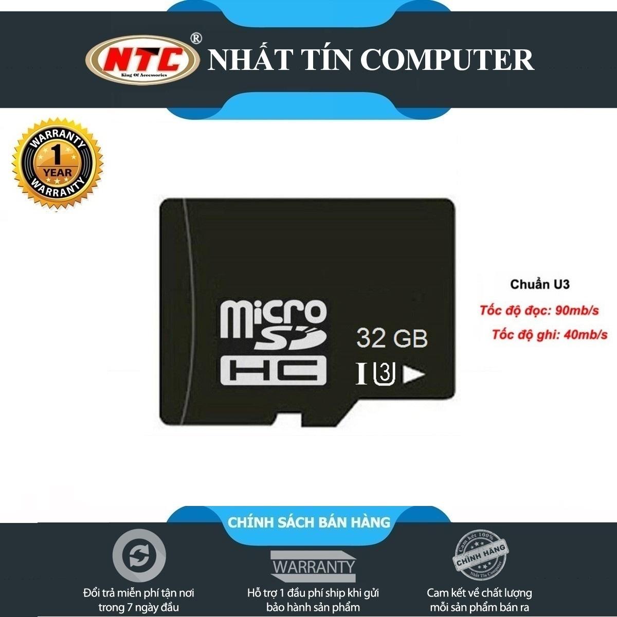 Thẻ nhớ microsdhc ntcomputer 32gb uhs-i u3 hỗ trợ 4k - chuyên dụng camera ip - nhất tín computer