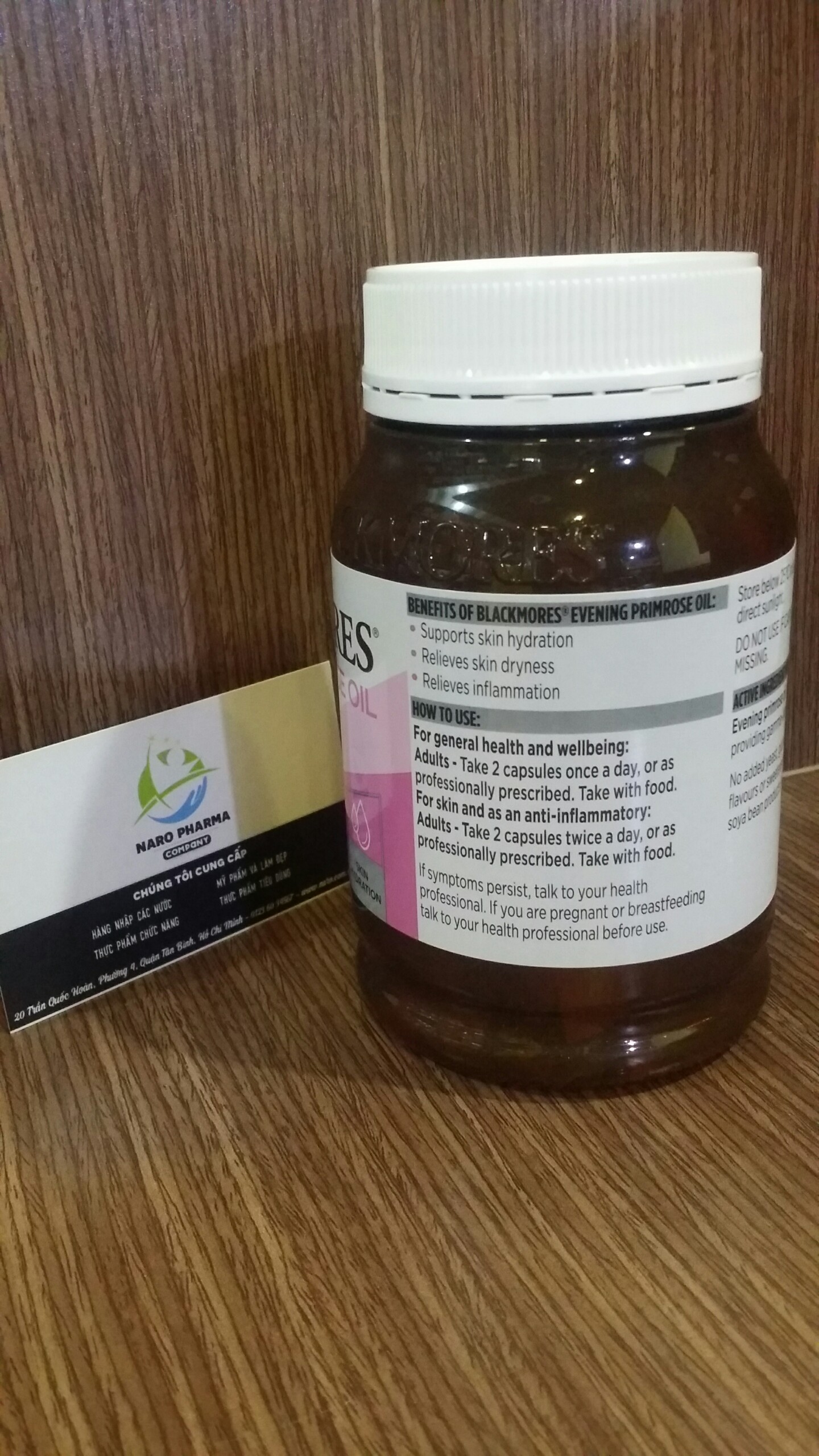 Tinh Dầu Hoa Anh Thảo Blackmores Evening, 190 viên Mẫu Mới