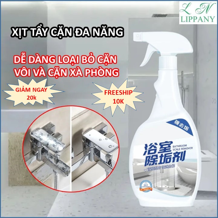 Chai xịt tẩy rửa cặn đa năng nước xịt đa năng tẩy rửa nhà tắm nhà bếp tẩy vết ố tẩy cặn canxi trên inox chai xịt bếp