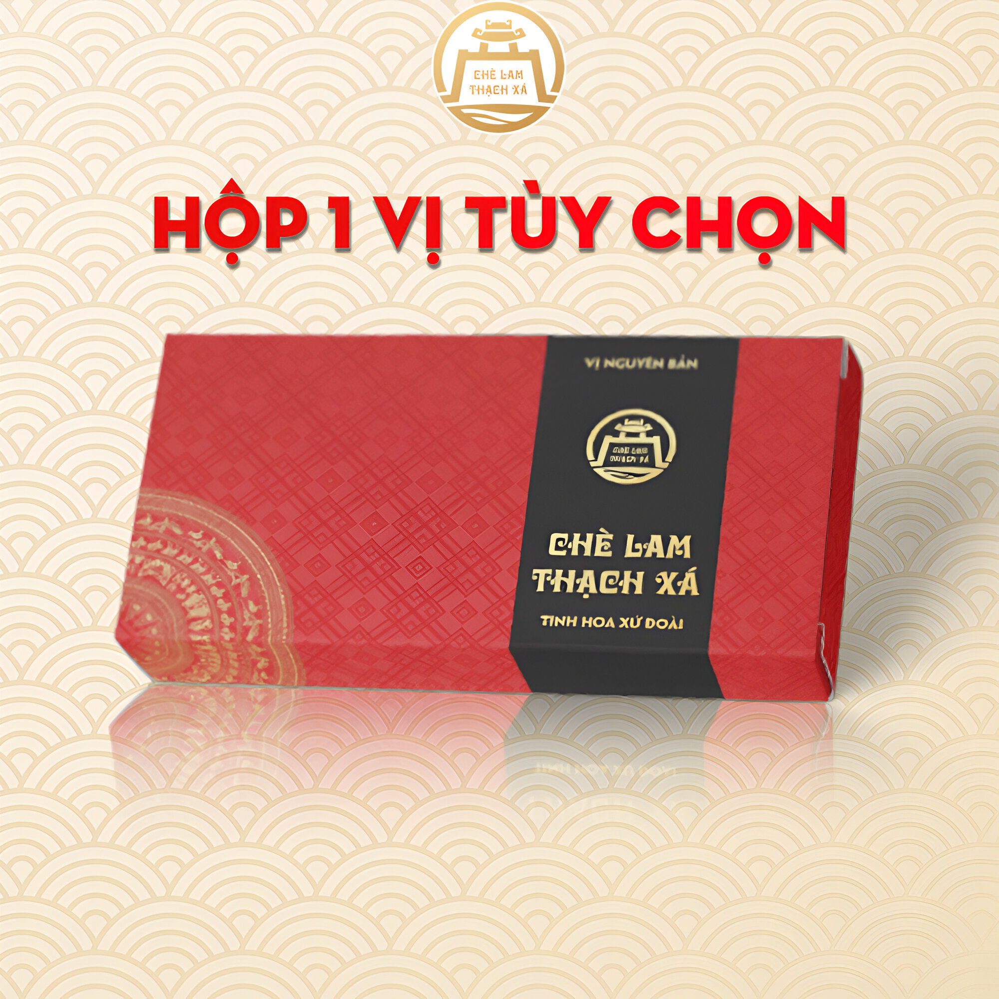 1 hộp Bánh kẹo Chè lam Thạch Xá Thạch Thất 500g - Vị nguyên bản, vị cốm & vị gấc