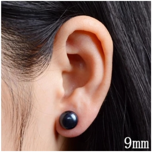 [HCM]?? BÔNG TAI TRAI NUÔI PHÚ QUỐC 9LY XANH ĐEN THỜI TRANG TRẺMẪU ĐẸP DỄ PHỐI ĐỒ