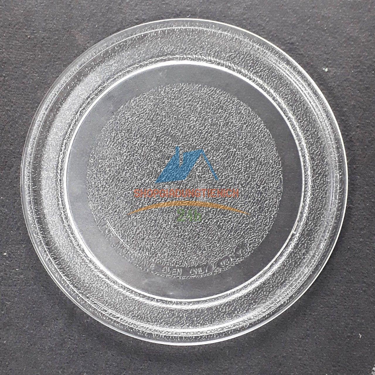 Đĩa thủy tinh chịu nhiệt dùng cho lò vi sóng đường kính 24.5cm trơn