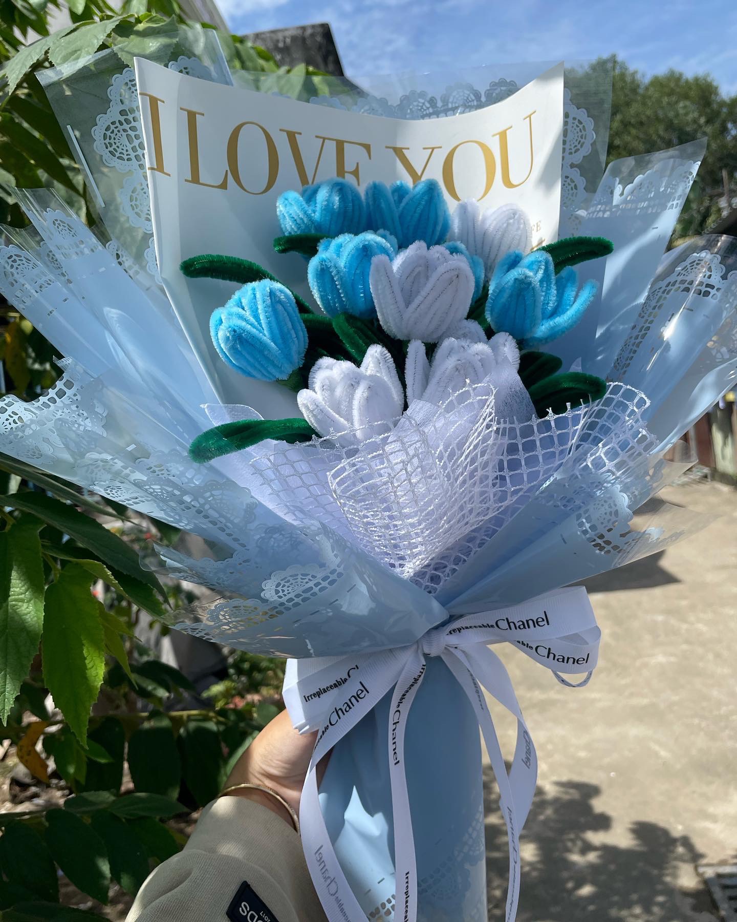 HOA TULIP xanh mix trắng cực xinh xắn làm quà tặng các dịp lễ, sinh nhật 🎁