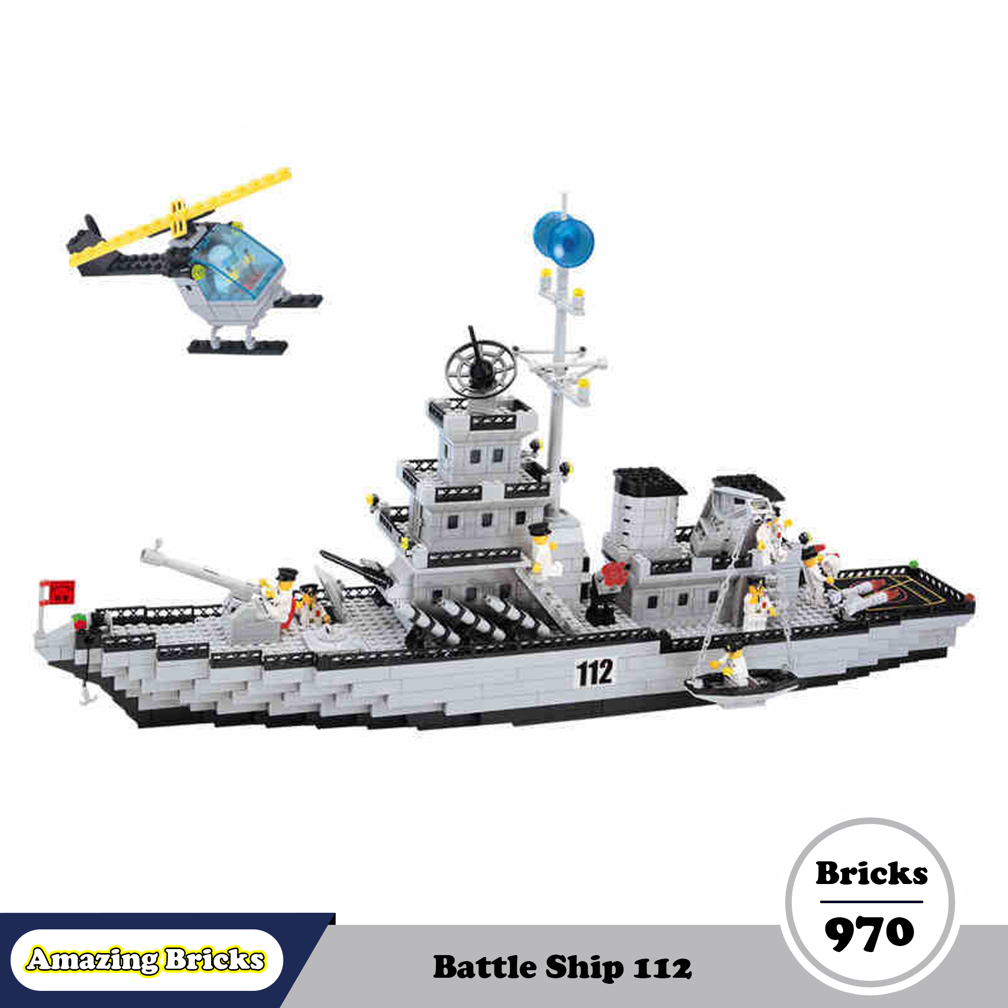 Đồ chơi Lego Lắp ráp Tàu Sân chiến hạm - Enlighten 112 Battle Ship - Xếp hình thông minh - Đồ chơi trí tuệ