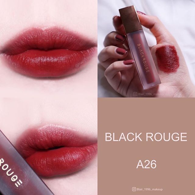 Son a26 black rouge/background a26 handmade nâu trầm pha cam air fit velvet tint ver 5 giá rẻ son kem lì rất thơm an toàn cho môi không chì ăn không trôi dành cho học sinh giá chỉ 1k 10k