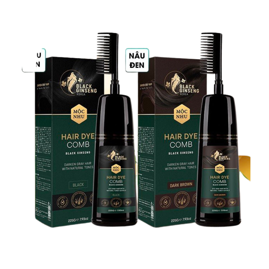 Dầu Gội Hắc Sâm Đen Phủ Đen - Nâu Đen Phủ Mái Tóc Bạc Mộc Nhu