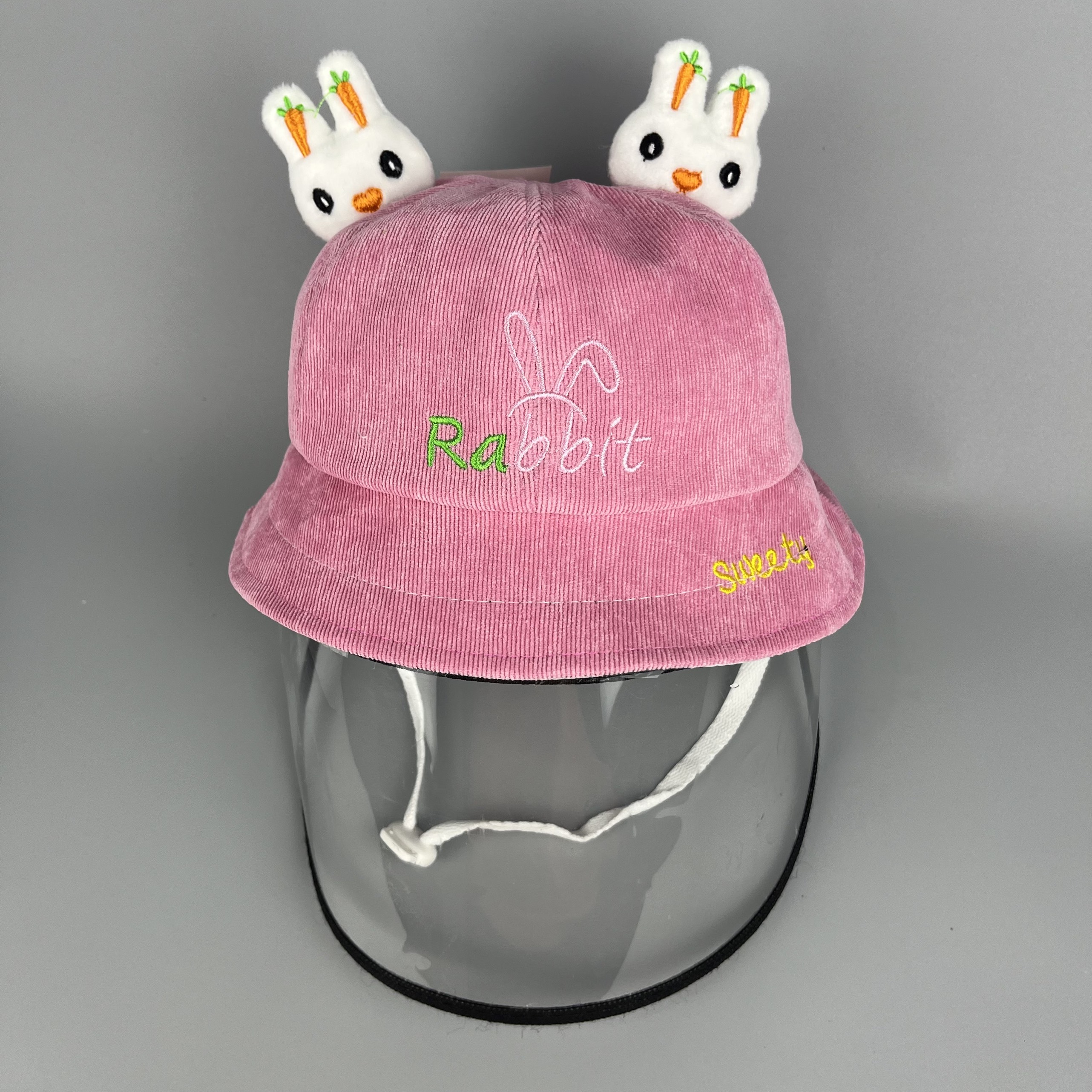 MŨ TAI BÈO THỎ RABIT CHỐNG DỊCH CHỐNG GIỌT BẮN KÈM KÍNH BẢO HỘ THÁO RỜI CHO BÉ GÁI BÉ TRAI