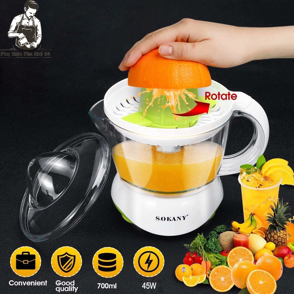 Máy Vắt Cam SOKANY Dùng Điện, Máy Vắt Cam Tự Động