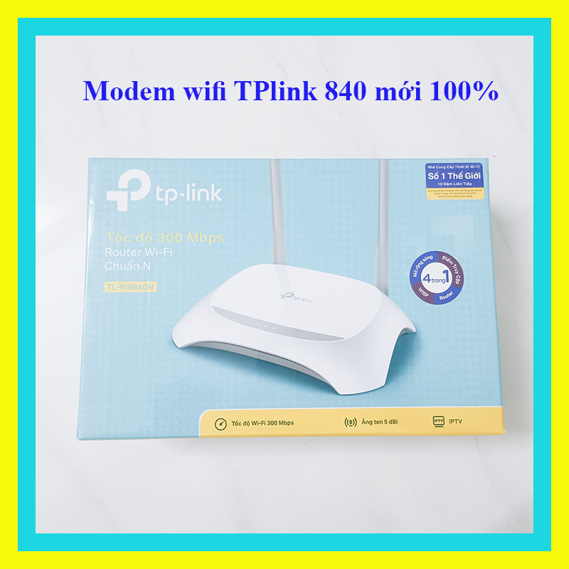Bộ phát wifi Tplink 2 râu 840n- Modem wifi tplink chuẩn tốc độ 300Mbp