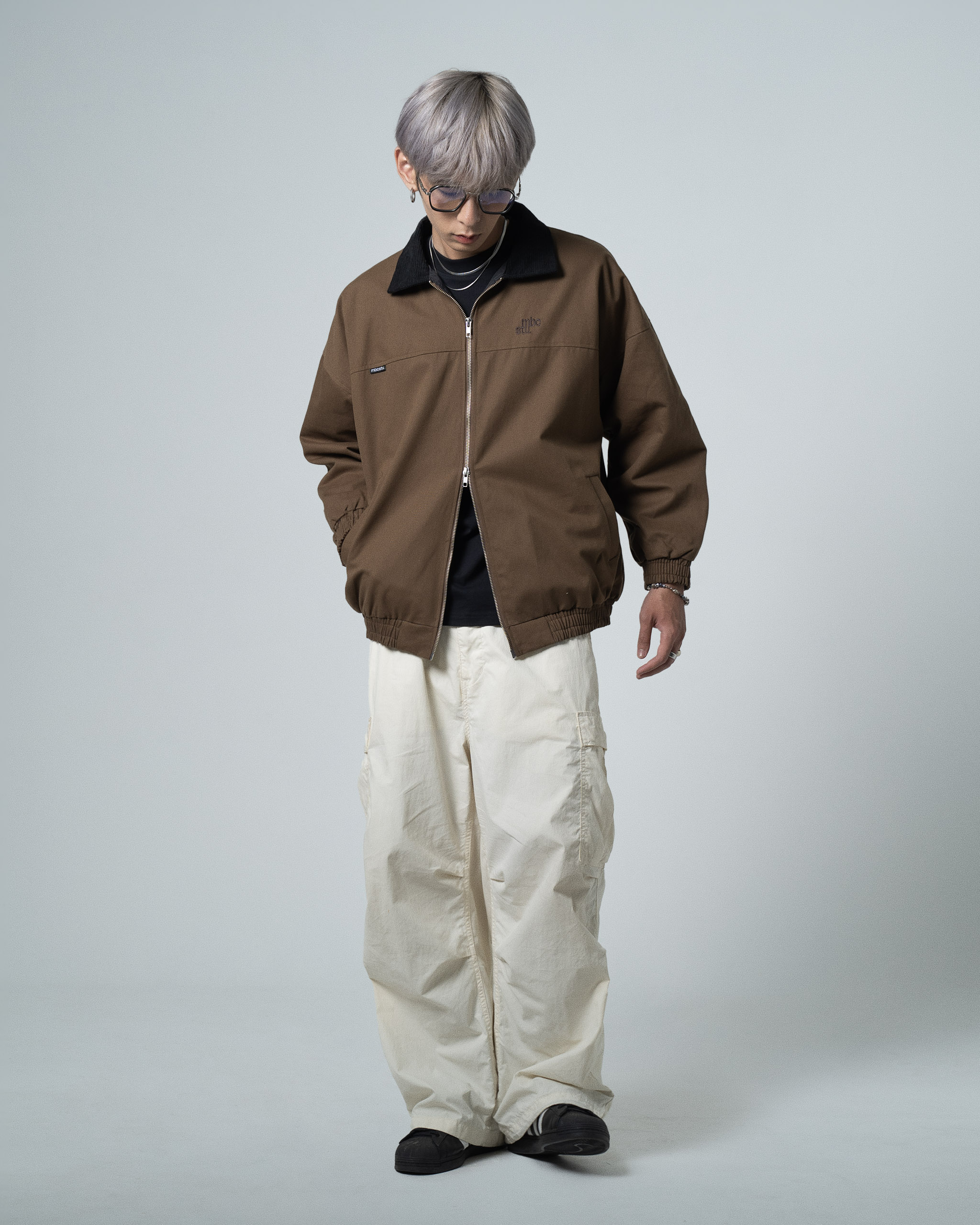 Áo Khoác Collar Kaki Jacket