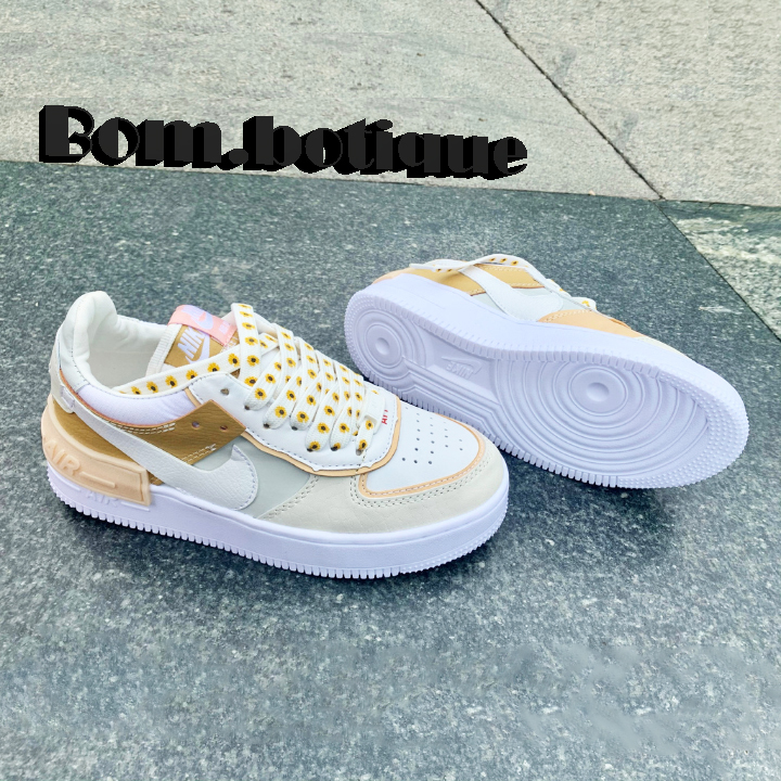 Giày Nike Air Force 1 shadow 7 màu hoa cúc, giày nike hoa cúc full box tặng kèm móc khóa