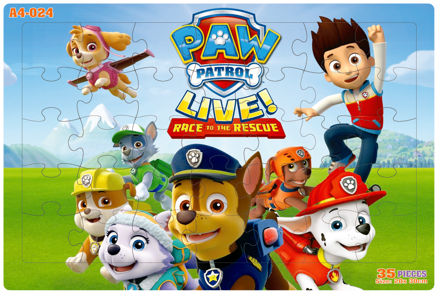 Xếp hình chó cứu hộ 35 40 60 80 100 200 300 mảnh/tranh ghép hình đội chó cứu hộ/paw patrol puzzle/tranh ghép chó cứu hộ/xếp hình chú chó cứu hộ/bộ ghép hình/bộ đồ chơi chú chó cứu hộ/