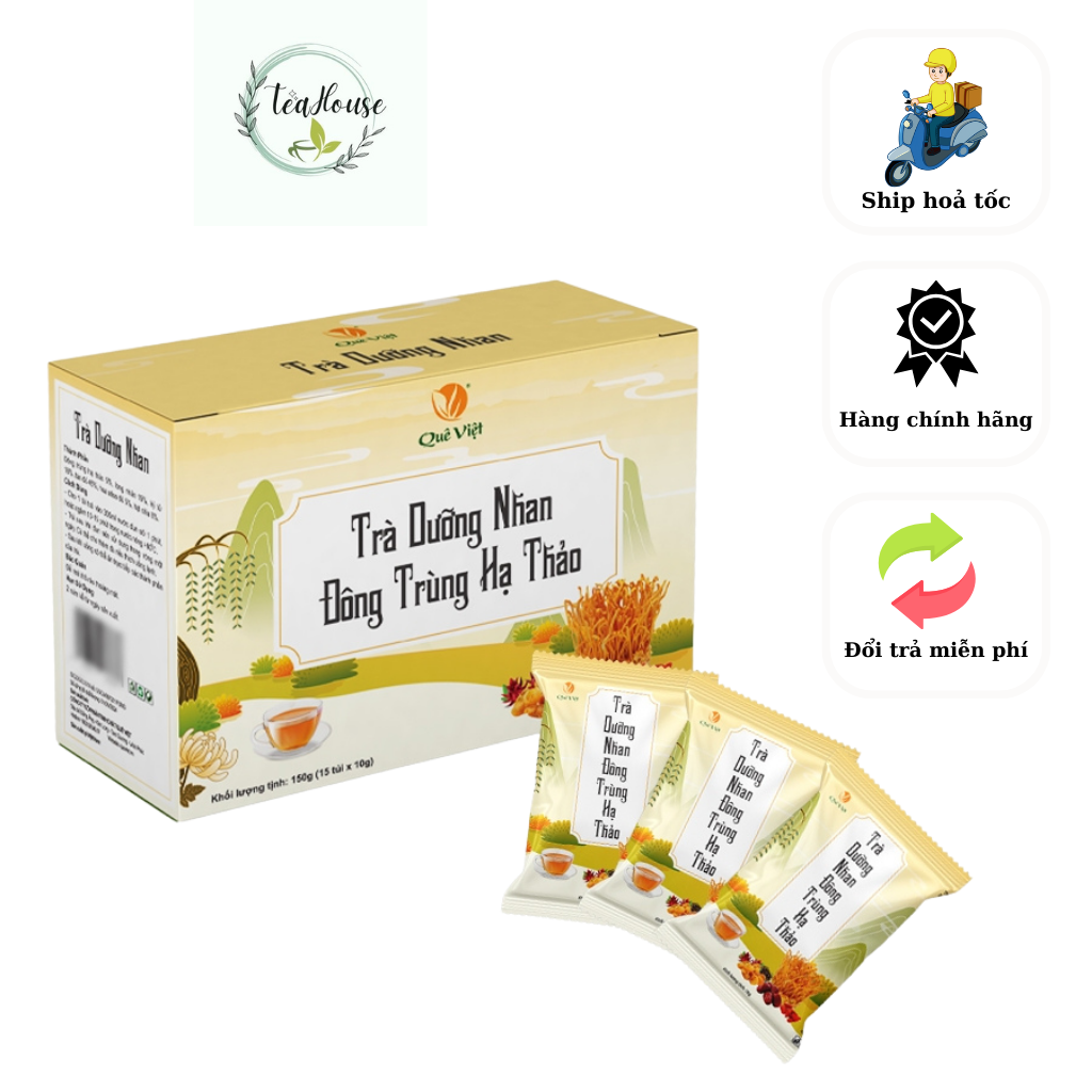 Trà dưỡng nhan đông trùng hạ thảo Quê Việt - Hộp 150G