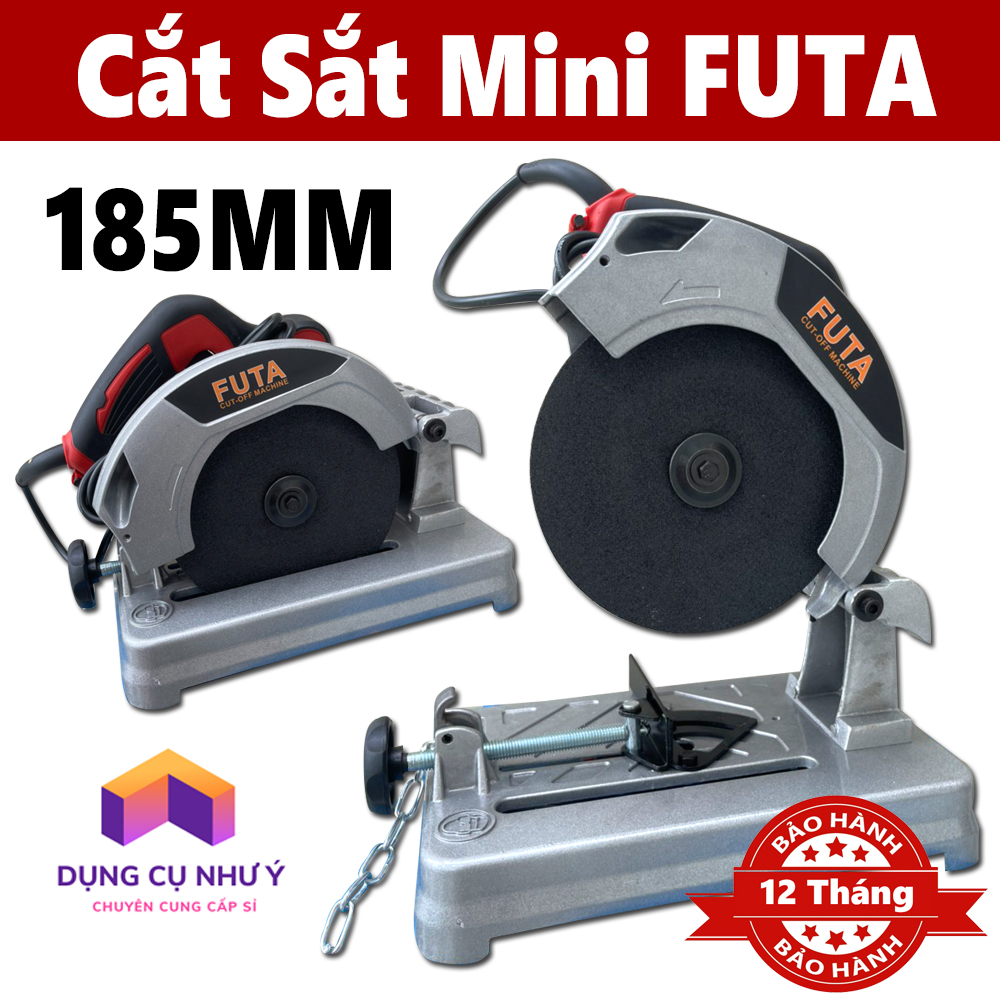 Máy cắt sắt bàn mini futa lưỡi cắt 185mm công suất 1200w - máy cắt sắt mini sử dụng đá cắt sắt 1 tấc 8, máy cắt sắt bàn máy cắt sắt cầm tay lõi đồng bền bỉ, cắt mạnh mẽ