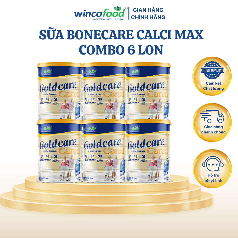(Combo 6 lon) Sữa bột Wincofood Goldcare Canxi (800g/lon)