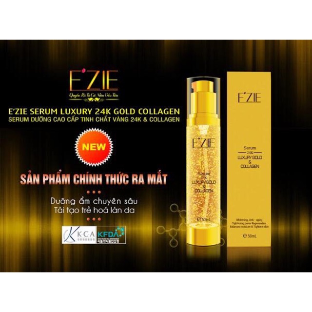 E’zie serum dưỡng cao cấp tinh chất vàng 24k & collagen 50ml ezie