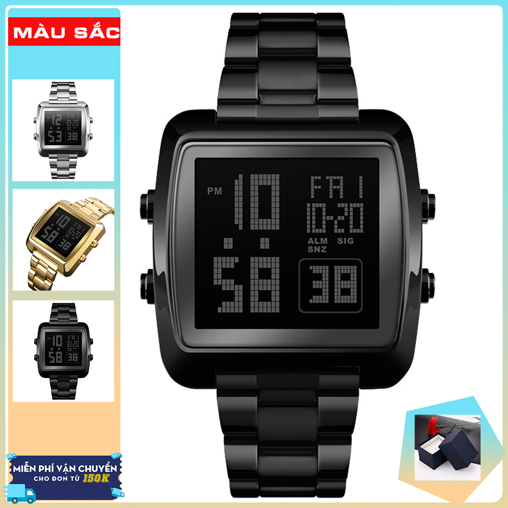 Đồng hồ nam thể thao dây thép không gỉ Skmei 1369 lịch lãm (FULLBOX SKMEI BẢO HÀNH 24 THÁNG)