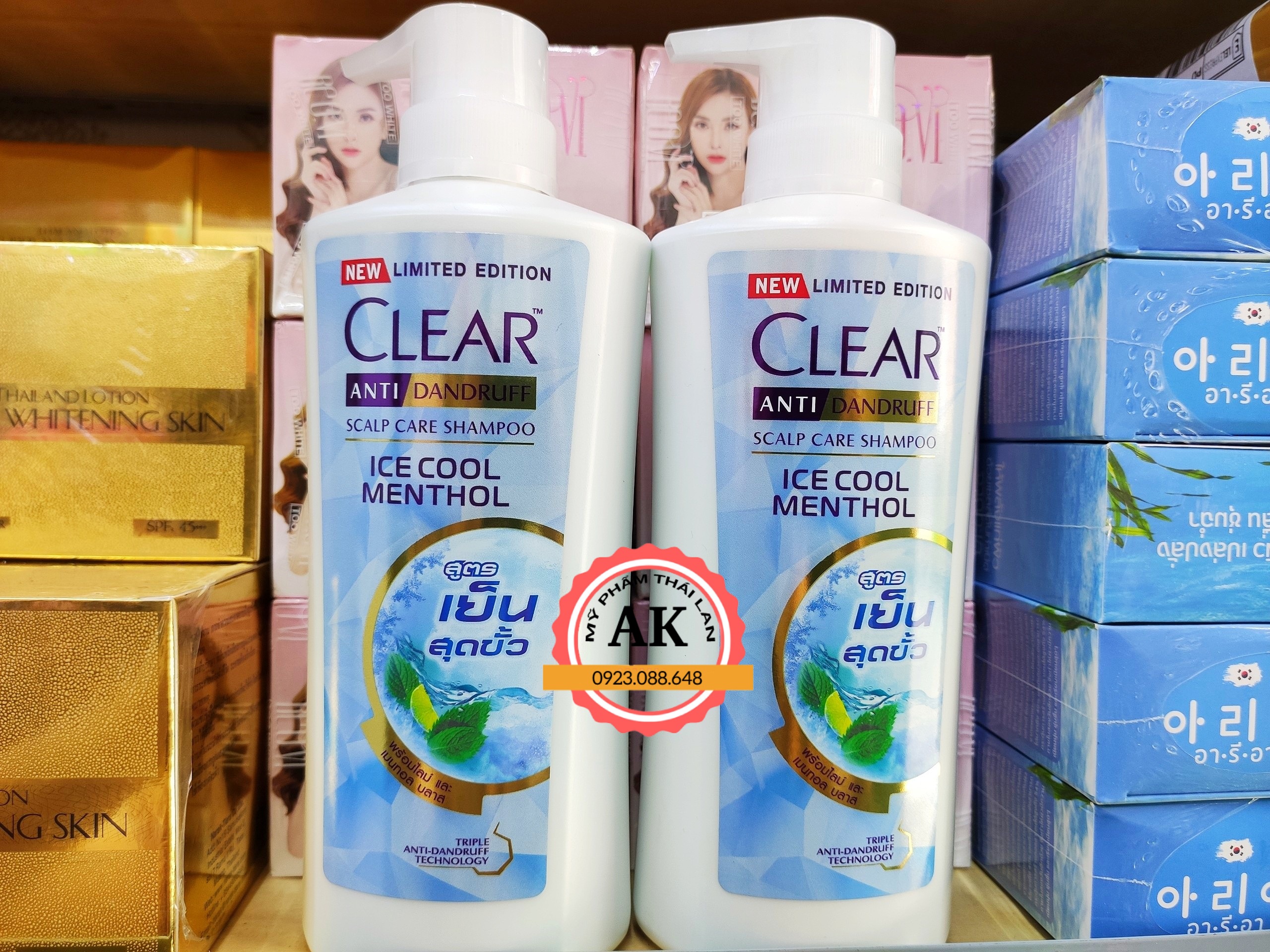 Dầu gội clear bạc hà thái lan thơm mát da đầu 480ml