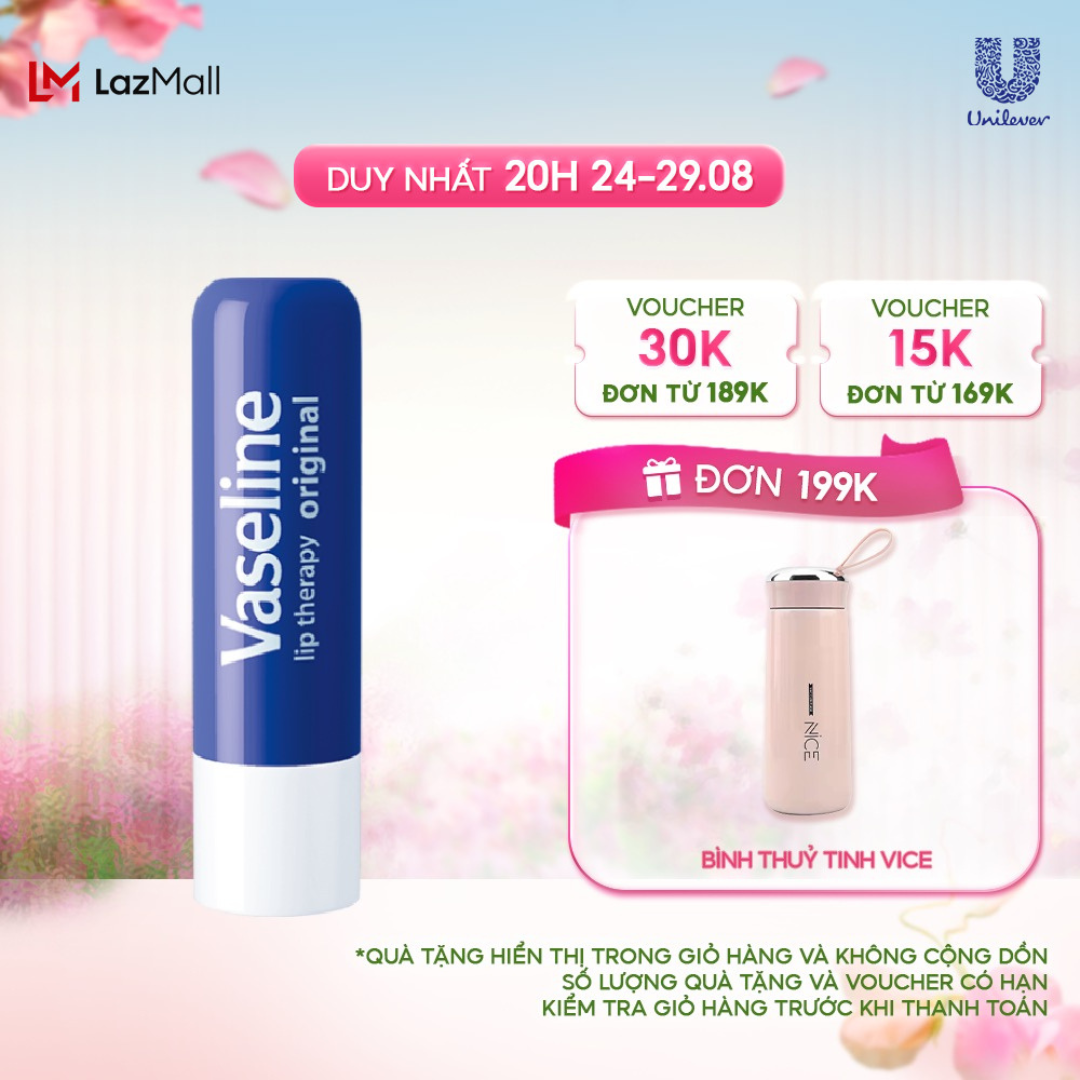 Son dưỡng môi Vaseline mềm mịn dạng thỏi 4.8g