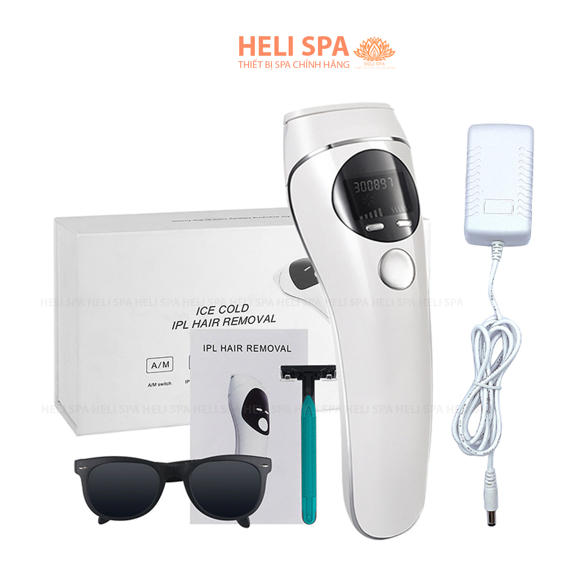 Máy triệt lông Premium tại nhà, với công nghệ IPL giúp triệt lông vĩnh viễn và trẻ hóa da, lăng kính BF33 của Đức