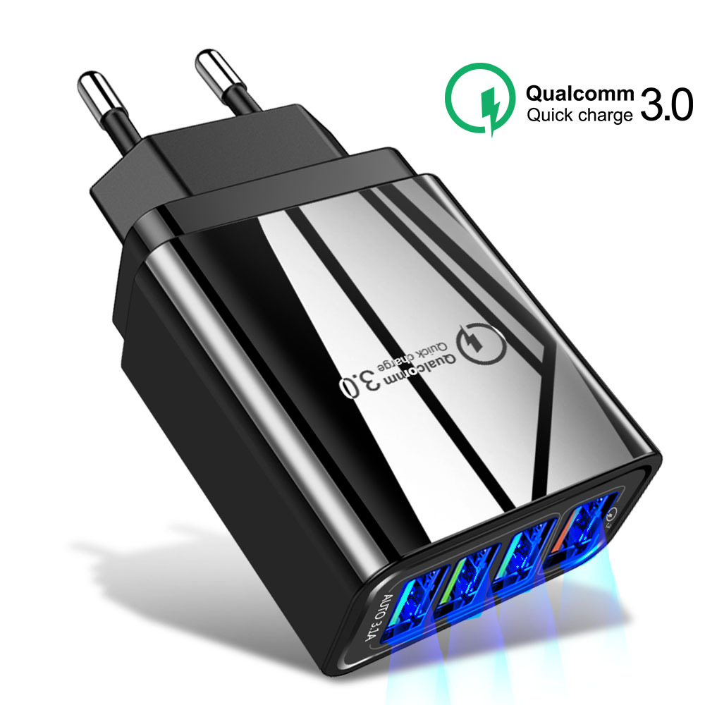 Cóc Sạc Nhanh Quick Charge 3.0, tích Hợp Chip Thông Minh An Toàn, Sạc Nhanh, Hiệu Quả, Sạc Cùng Lúc 4 Thiết Bị, cóc sạc nhanh, cóc sạc điện thoại, đầu sạc điện thoại, củ sạc điện thoại, Occar