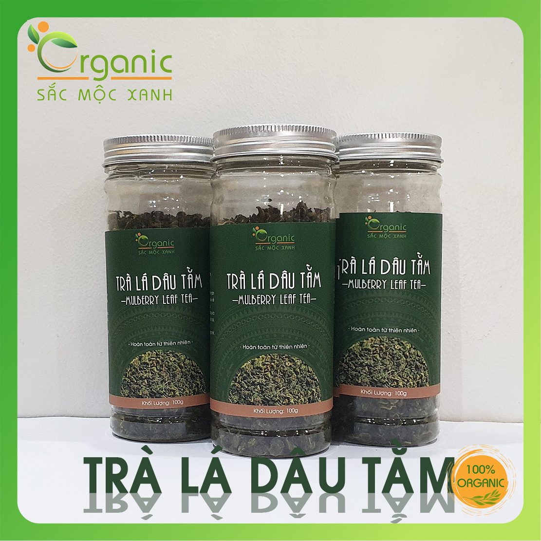 [CHÍNH HÃNG] Trà Lá Dâu Tằm - Sắc Mộc Xanh, ngăn bệnh tiểu đường và tốt cho tiêu hóa, trà sấy khô.