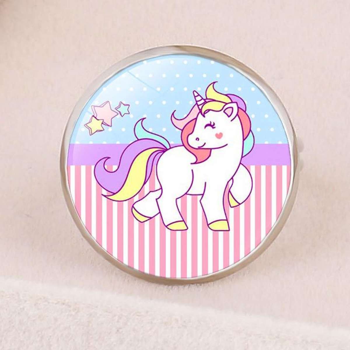 [HCM]Nhẫn Unicorn mặt tròn lung linh họa tiết cho bé yêu